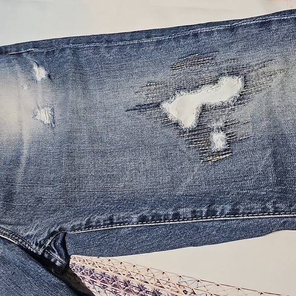 AG Adriano Goldschmied Phobe High Waist Distressed Jeans Size 26 - Picture 5 of 12